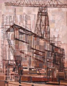 COHEN Yvonne Frankel 1914-2004,Ship Building,Elder Fine Art AU 2020-07-07
