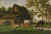 COIGNARD Louis 1812-1883,Kühe und Schafe vor dem
 Bauernhaus.,Neumeister DE 2005-09-21