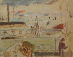 COJAN Aurel 1914-2005,Urban Landscape,Alis Auction RO 2008-07-06