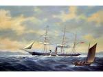 COLACICCO Salvatore 1935,PaddleSteamer in Stormy Seas Off the Coast, signed,Rendells GB 2007-09-20