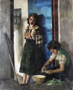 COLAHAN Colin 1897-1987,Study of two girls,Canterbury Auction GB 2013-04-16