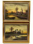 COLE A.H 1800-1900,Punts on the Riverside at Sunset,David Duggleby Limited GB 2023-11-18