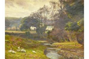 COLE Chisholm 1871-1902,The Glen at Glan Conwy,Rogers Jones & Co GB 2015-11-14