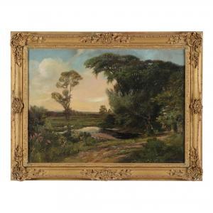 COLE Edwin F 1800-1800,Pastoral Landscape with Figures,1901,Leland Little US 2022-11-03