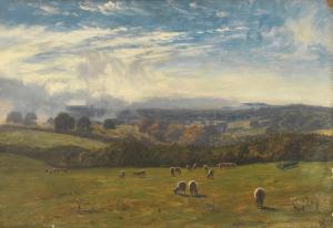 COLE George Vicat 1833-1893,A view across the valley, with sheep grazing,Bonhams GB 2024-03-13