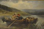 COLE James William 1849-1889,figures in a rowing boat,1876,Lawrences of Bletchingley GB 2018-03-08