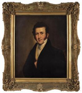 COLE Joseph Greenleaf 1806-1858,Portrait of Captain Hall J. Tibbits,1829,Pook & Pook US 2014-01-17