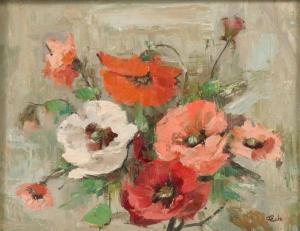 COLE Ollie F 1904-2000,floral still life, anemone,Ripley Auctions US 2008-12-07