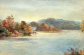 cole r.a. victoria,Lake Scene with Cottage,1897,International Art Centre NZ 2008-08-07