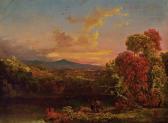COLE Thomas 1801-1848,Landscape with Two Figures at Sunset,Shannon's US 2012-04-26