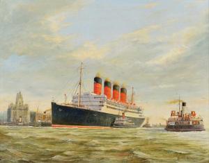 COLEBOURNE Norman,Maiden Voyage R.M.S. Aquitania at Liverpool 30/4,2014,Peter Wilson 2022-03-10