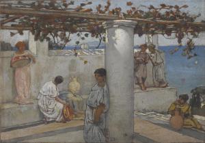 COLEMAN Charles Caryl 1840-1928,Roman maidens on a terrace,1922,Bonhams GB 2016-08-02