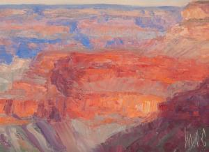 COLEMAN MICHAEL 1941,Red Wall, Evening - Grand Canyon, AZ,John Moran Auctioneers US 2023-03-14