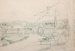 COLEMAN Simon 1916-1999,VIEW OF DROGHEDA FROM HIGHFIELD,,1967,Whyte's IE 2023-07-10