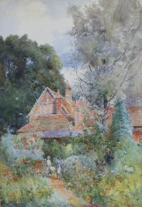 COLEMAN William Stephen 1829-1904,children in a cottage garden,Denhams GB 2024-01-24