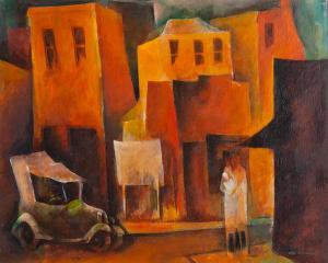 COLEMAN William 1922-1993,STREET SCENE WITH CAR,GFL Fine art AU 2022-11-29