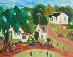 COLEMAN Yvonne,Suburban Street Scene,Webb's NZ 2012-09-26