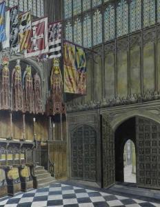 COLES A.B 1800-1900,View of the Banners of Arms in St Georges Chapel,Halls GB 2020-03-18