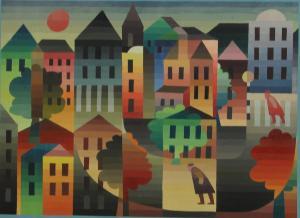 COLEY John 1935,Urban Landscape,Webb's NZ 2012-04-19