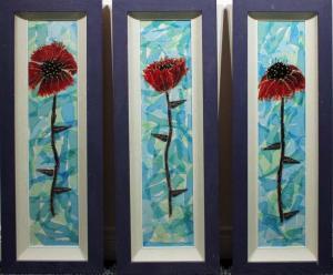 COLGAN Susie,Poppy Triptych,Gormleys Art Auctions GB 2017-05-16