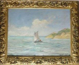COLIN Gustave 1828-1910,« Voilier près de la côte »,Audap-Mirabaud FR 2011-12-07