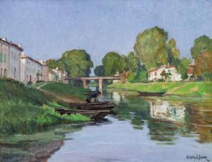 COLIN LEFRANCQ Hélène 1800-1900,Lavandaia sul fiume,Meeting Art IT 2015-06-07