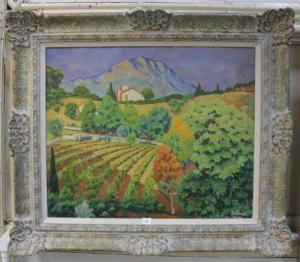 COLINUS Emile 1884-1966,French landscape view of grapevines in a field, bu,Henry Adams GB 2022-01-20