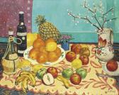 COLINUS Emile 1884-1966,Oranges pommes ananas et branche de cerisier,Millon & Associés FR 2005-11-18