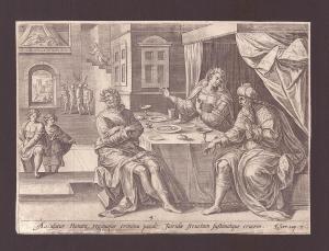 COLLAERT Jan Baptist 1590-1627,Eester accusa haman,1585,Bertolami Fine Arts IT 2021-11-16