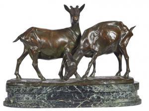 COLLARD Georges 1881-1961,Deux chèvres,1910,Mercier & Cie FR 2020-10-11