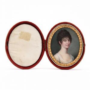 COLLAS Louis Antoine 1775-1856,Portrait Miniature of a Woman,1810,Leland Little US 2024-03-15