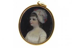 COLLEN Henry 1798-1872,Miniature of a girl, head and shoulders,1827,Woolley & Wallis GB 2015-09-23