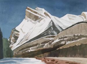 COLLIER Alan Caswell 1911-1990,MT. WILSON, NORTHERN BANFF,1982,Hodgins CA 2018-11-26