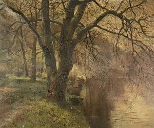 COLLIER Arthur Bevan 1832-1908,River Scene,1881,David Lay GB 2021-12-09