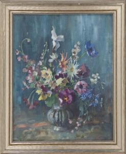 COLLIER Grace 1900-1900,Still life of a vase of purple flowers,Eldred's US 2016-09-23
