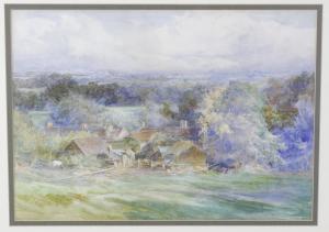 COLLIER John A 1900-1900,View across a valley with farmstead,Fellows & Sons GB 2018-03-05