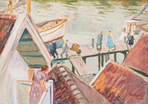 COLLIN Marcus 1882-1966,The harbour,1946,Uppsala Auction SE 2018-12-04