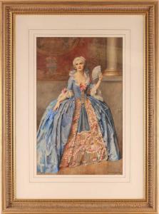 COLLINGS Albert Henry 1868-1947,a full-length portrait of a lady,Dawson's Auctioneers GB 2022-07-28