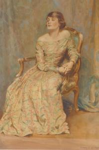 COLLINGS Albert Henry,portrait of a lady in evening dress,Crow's Auction Gallery 2022-03-16