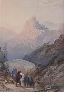 COLLINGWOOD SMITH William 1815-1887,A man and donkey in a mountainous,Bellmans Fine Art Auctioneers 2023-08-01