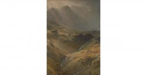 COLLINGWOOD William Gershom 1854-1932,Scafell and Mickledore from Yewbanke/over Throst,1913,Mallams 2021-03-10