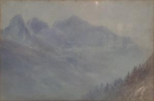 COLLINGWOOD William 1819-1903,untitled (Mountain view),1896,Raffan Kelaher & Thomas AU 2022-05-03
