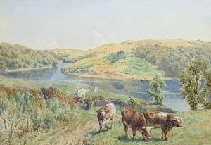 COLLINS Charles 1818-1899,In Sunny Cornwall, The Fal Estuary,David Lay GB 2021-07-22