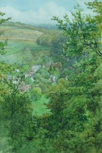 COLLINS George Edward 1880-1968,Verdant valley with cottages,1909,Rosebery's GB 2020-01-25