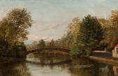 COLLINS Hugh 1863-1896,BRIDGE OVER A CANAL,1883,McTear's GB 2013-12-12