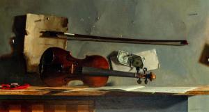 COLLINS Jacob 1964,Still Life with Violin,1997,William Doyle US 2023-01-17