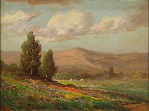 COLLINS Lodell 1869-1940,Summer Foothills in Bloom,Clars Auction Gallery US 2015-06-28