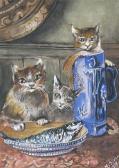 COLLINS Mary Susan 1880,Cats on a table,1914,Woolley & Wallis GB 2009-12-02