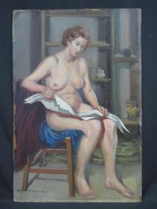 COLLINS Mary Susan 1880,Seated female nude,Peter Francis GB 2014-11-18