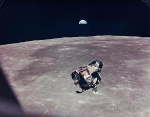Collins Michael 1930-2021,Lunar Module Eagle and Earthrise,1969,Skinner US 2017-11-02